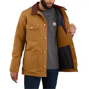 Carhartt LOOSE FIT FIRM DUCK BLANKET-LINED CHORE COAT
